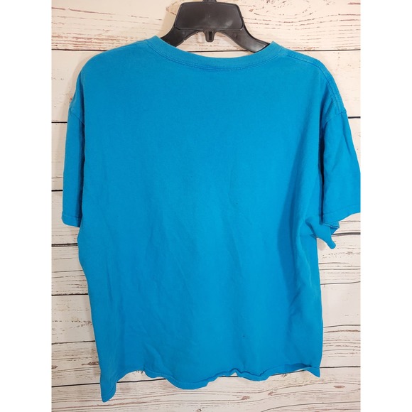 VINTAGE Pokemon Teal Blue Pikachu Graphic Crew Neck T-Shirt Women's Size XL - Picture 2 of 9
